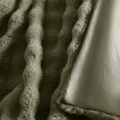Brooklyn Loom Bubble Faux Fur Throw Blanket