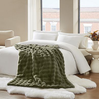 Brooklyn Loom Bubble Faux Fur Throw Blanket