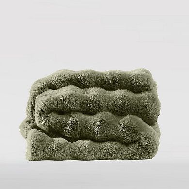 Brooklyn Loom Bubble Faux Fur Throw Blanket