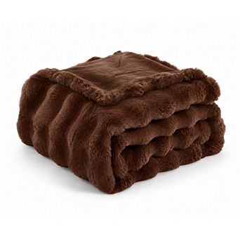 Brooklyn Loom Bubble Faux Fur Throw Blanket