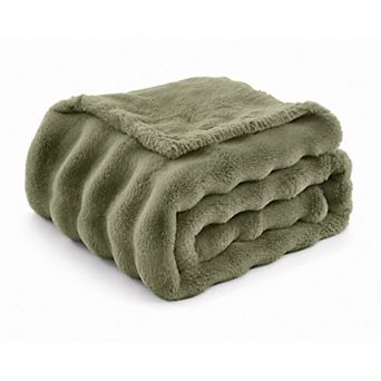 Brooklyn Loom Bubble Faux Fur Throw Blanket