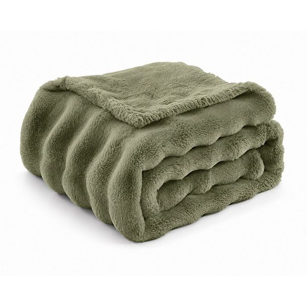 Brooklyn Loom Bubble Faux Fur Throw Blanket
