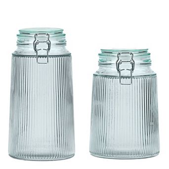 10 Strawberry Street Cortlandt Set of 2 Graduated Glass Canisters