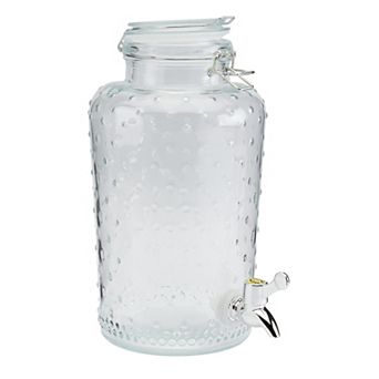 Mason Craft & More 3.5L Glass Drink Dispenser Hobnail
