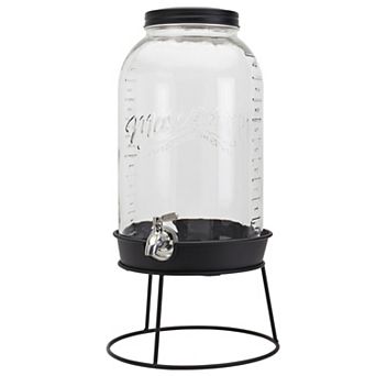Mason Craft & More 11L Glass Drink Dispenser with Metal Stand