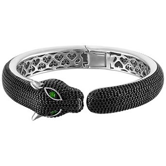 Designs by Gioelli Gemstone Panther Bangle Bracelet