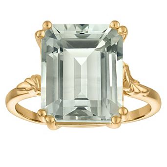 Designs by Gioelli 14k Gold Over Sterling Silver Amethyst Ring