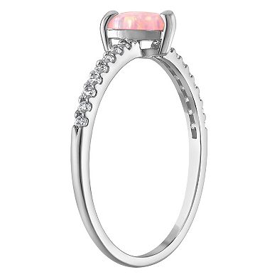 Designs by Gioelli Sterling Silver Opal Ring
