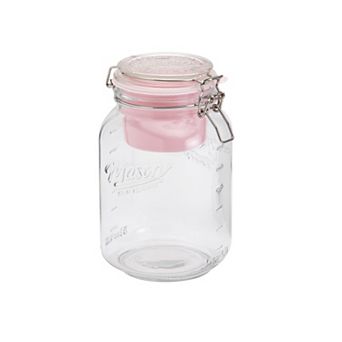 Mason Craft & More 1.5L Glass Salad-to-Go Clamp Jar with Dressing Container