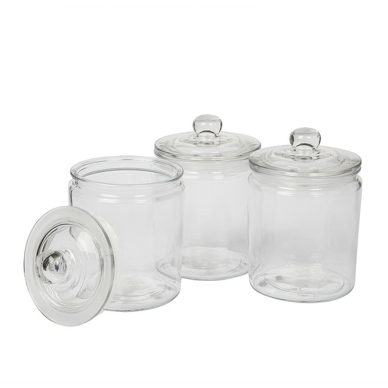 Mason Craft & More Glass Airtight Food Storage Canister Set of 3