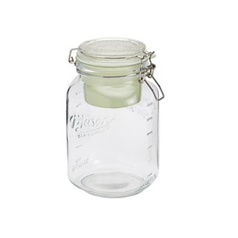 Mason Craft & More 1.5L Glass Salad-to-Go Clamp Jar with Dressing Container