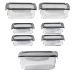 Mason Craft & More 14-Piece Glass Food Storage Set, Multi