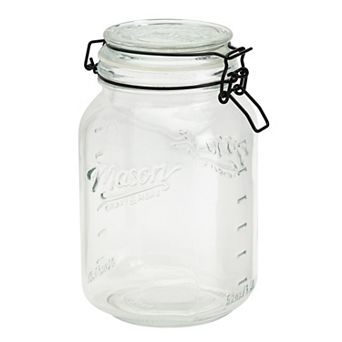 Mason Craft & More 1.5L Glass Canister with Clamp Lid