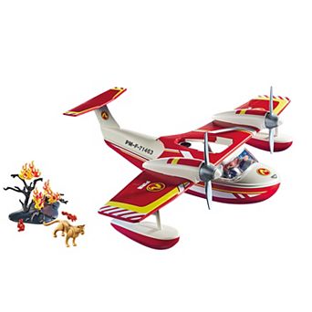 PLAYMOBIL® Firefighting Seaplane Toy with Accessories