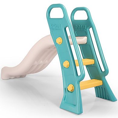 Dolu Junior Slide 2-Step Handrail Ladder Indoor-Outdoor Toy