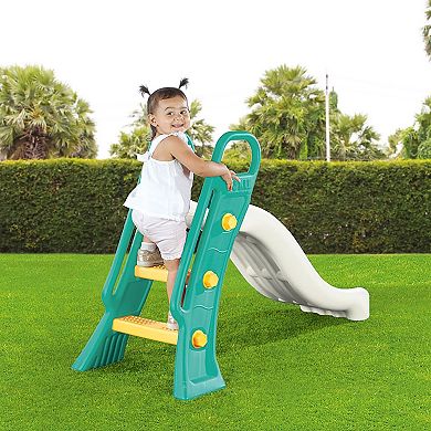 Dolu Junior Slide 2-Step Handrail Ladder Indoor-Outdoor Toy