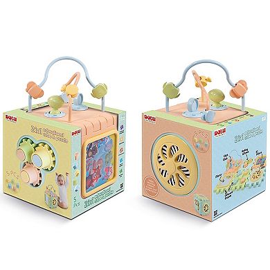 Dolu 2-In-1 Educational Cube & Puzzle Turn-Twist-Spin Activity Play Toy