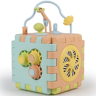 Dolu 2-In-1 Educational Cube & Puzzle Turn-Twist-Spin Activity Play Toy