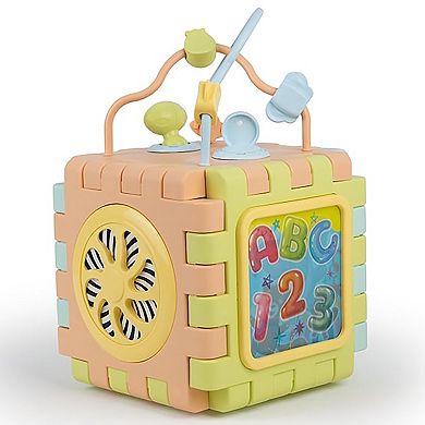 Dolu 2-In-1 Educational Cube & Puzzle Turn-Twist-Spin Activity Play Toy