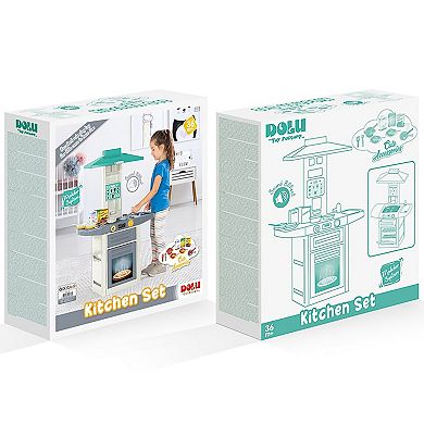 Dolu 20-Piece Toy Cooking Center with Sound Effects & Dishes