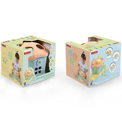 Dolu 9-Piece Shape Sorter Happy House Toy with Lockable Doors & Key Set