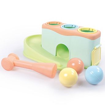 Dolu Rolling Balls Pound & Play Toy with Hammer Mallet & 3 Balls