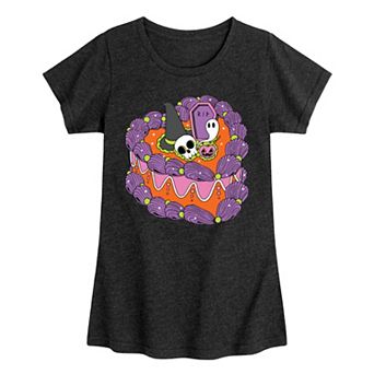 Girls 7-16 Halloween Cake Graphic Tee