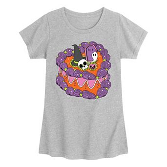 Girls 7-16 Halloween Cake Graphic Tee