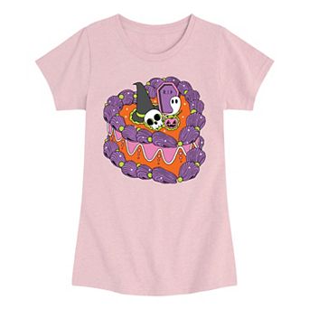 Girls 7-16 Halloween Cake Graphic Tee