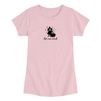Girls 7-16 "Let Me Cook" Witch Graphic Tee