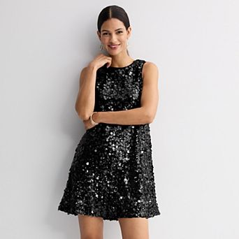Women's Nine West Sleeveless Sequin Mini Party Dress