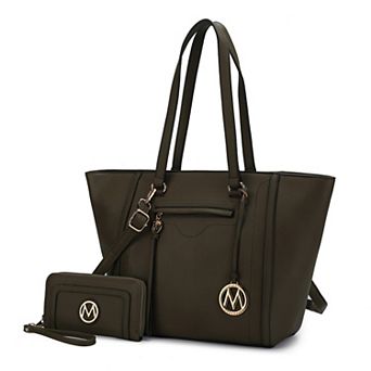 MKF Collection Alexandra Faux Leather Tote Bag & Wallet 2 pc Set