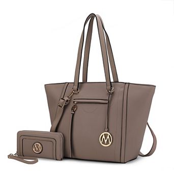 MKF Collection Alexandra Faux Leather Tote Bag & Wallet 2 pc Set
