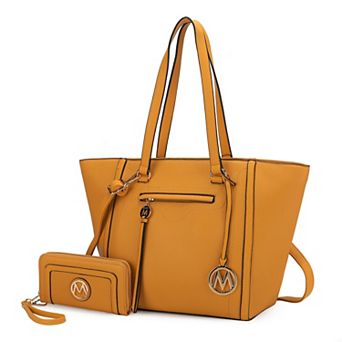 MKF Collection Alexandra Faux Leather Tote Bag & Wallet 2 pc Set