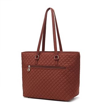 MKF Collection Hallie Solid Quilted Cotton Tote Bag