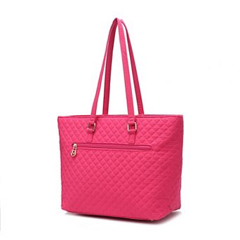 MKF Collection Hallie Solid Quilted Cotton Tote Bag