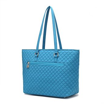 MKF Collection Hallie Solid Quilted Cotton Tote Bag