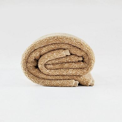 Brooklyn Loom Heathered Sherpa Throw Blanket
