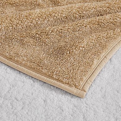 Brooklyn Loom Heathered Sherpa Throw Blanket