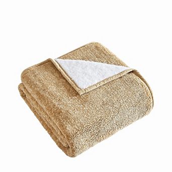 Brooklyn Loom Heathered Sherpa Throw Blanket