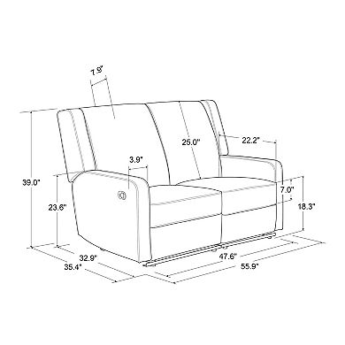 Relax-a-Lounger Emerson Reclining Loveseat with Adjustable Recline