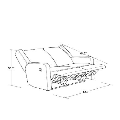 Relax-a-Lounger Emerson Reclining Loveseat with Adjustable Recline