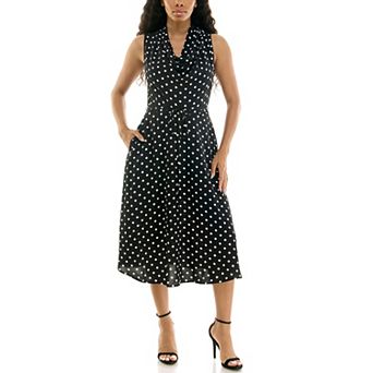 Women's Nina Leonard Cowl Neck Dress