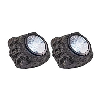 Crosslight Solar Rock Light Outdoor Decor
