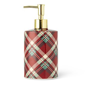 BathHaus Red Plaid Soap Dispenser