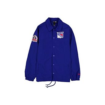 Men's New Era Blue New York Rangers Champs Full-Snap Jacket