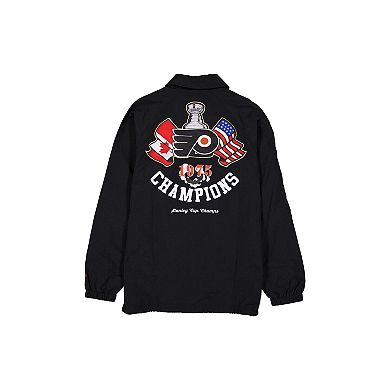 Men's New Era Black Philadelphia Flyers Champs Full-Snap Jacket
