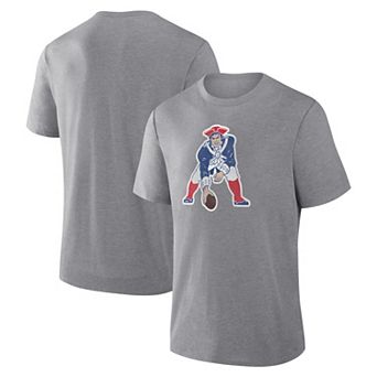 Men's Fanatics Heather Gray New England Patriots Vintage Heritage Tribute Tri-Blend T-Shirt