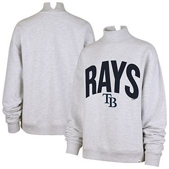Women's '47 Heather Gray Tampa Bay Rays Subtle Muse Mock Neck Sweatshirt