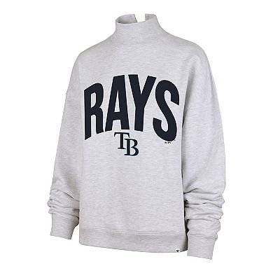 Women's '47 Heather Gray Tampa Bay Rays Subtle Muse Mock Neck Sweatshirt